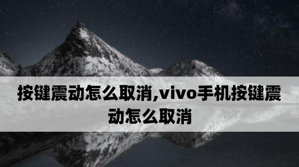 手机按键震动设置，提升用户体验（个性化定制震动反馈，让手机按键更有趣）