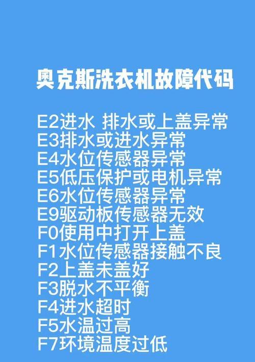 容声洗衣机故障代码E1的意思及解决方法（探究容声洗衣机故障代码E1）