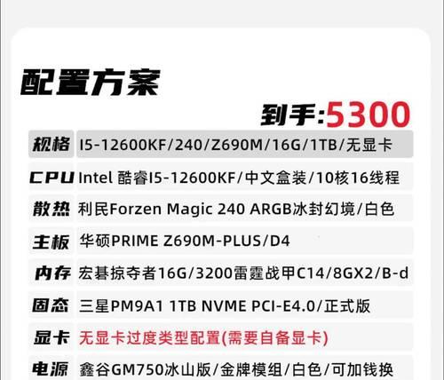千元预算下如何组装电脑配置？