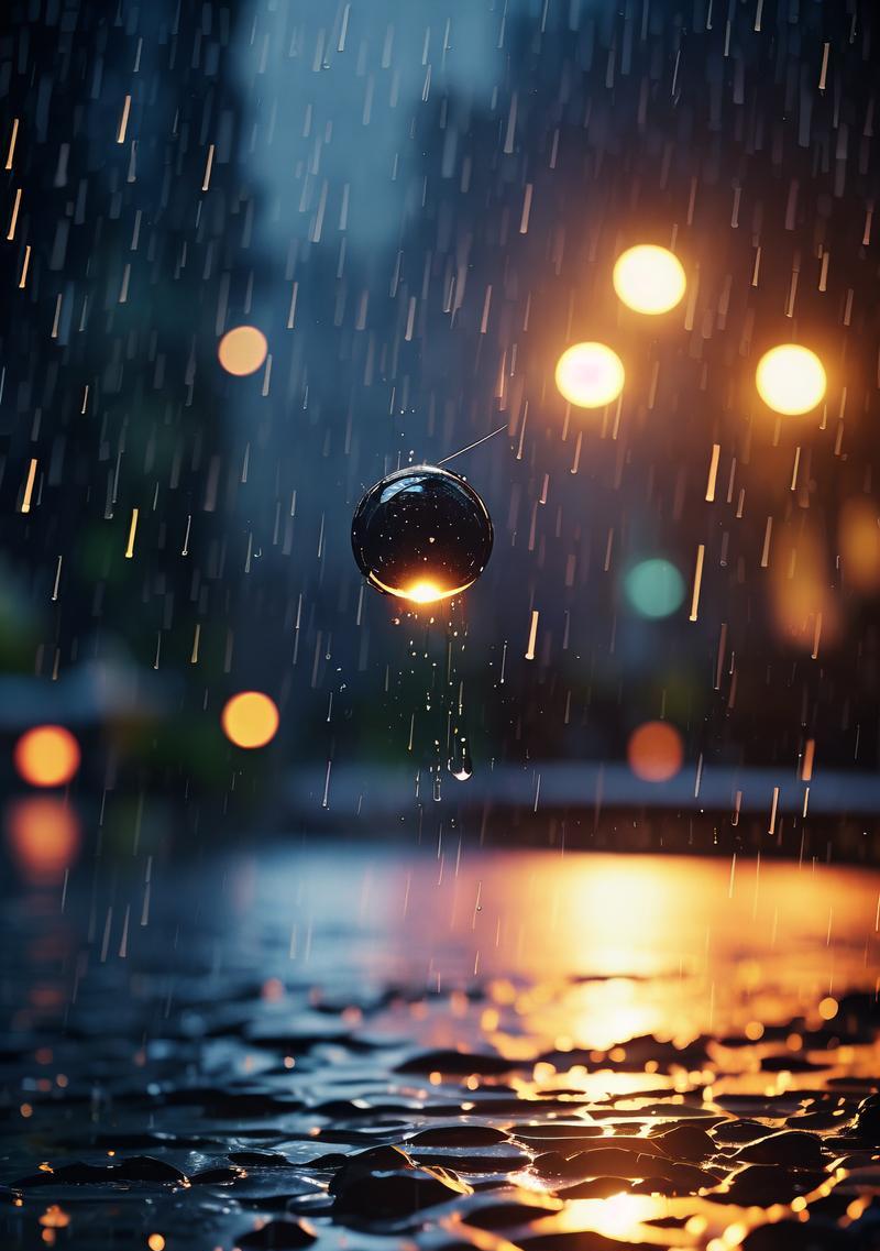 手机拍照如何实现下雨效果？