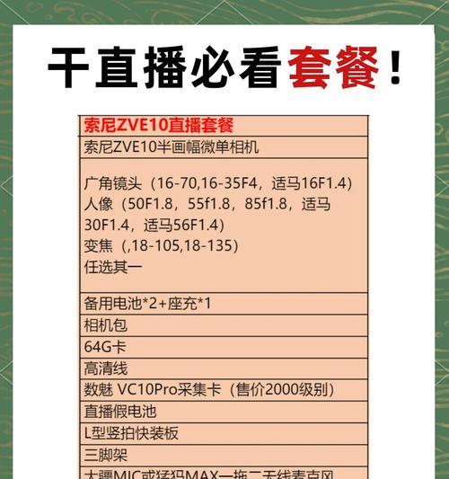索尼相机直播时应配备哪种镜头？镜头选择的要点是什么？