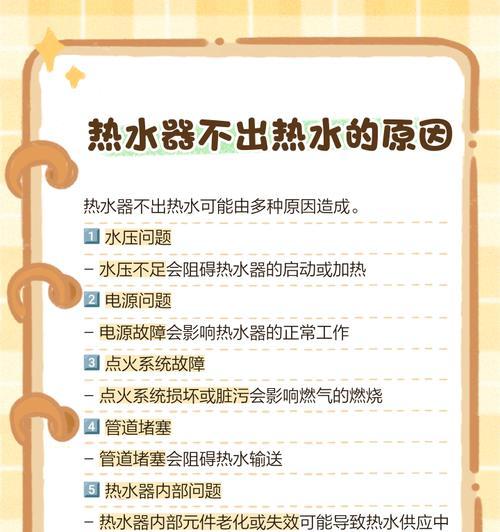 天然热水器无热水问题如何排查？